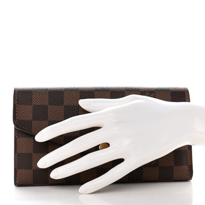 Louis Vuitton Damier Ebene Sarah Wallet NM 2 of 11