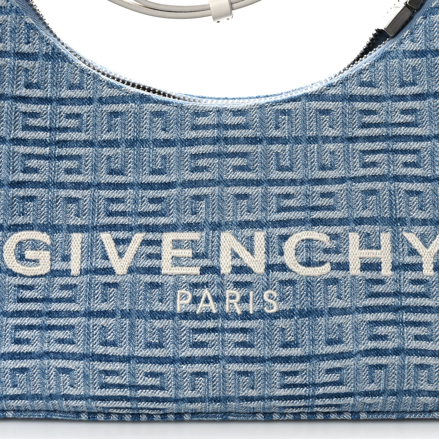 Denim 4G Logo Small Moon Cut Out Shoulder Bag Light Blue