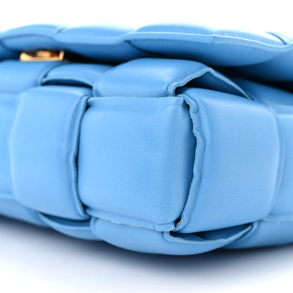 Bottega Veneta Lambskin Maxi Intrecciato Padded Chain Cassette Crossbody Bag Swimming Pool 9 of 11