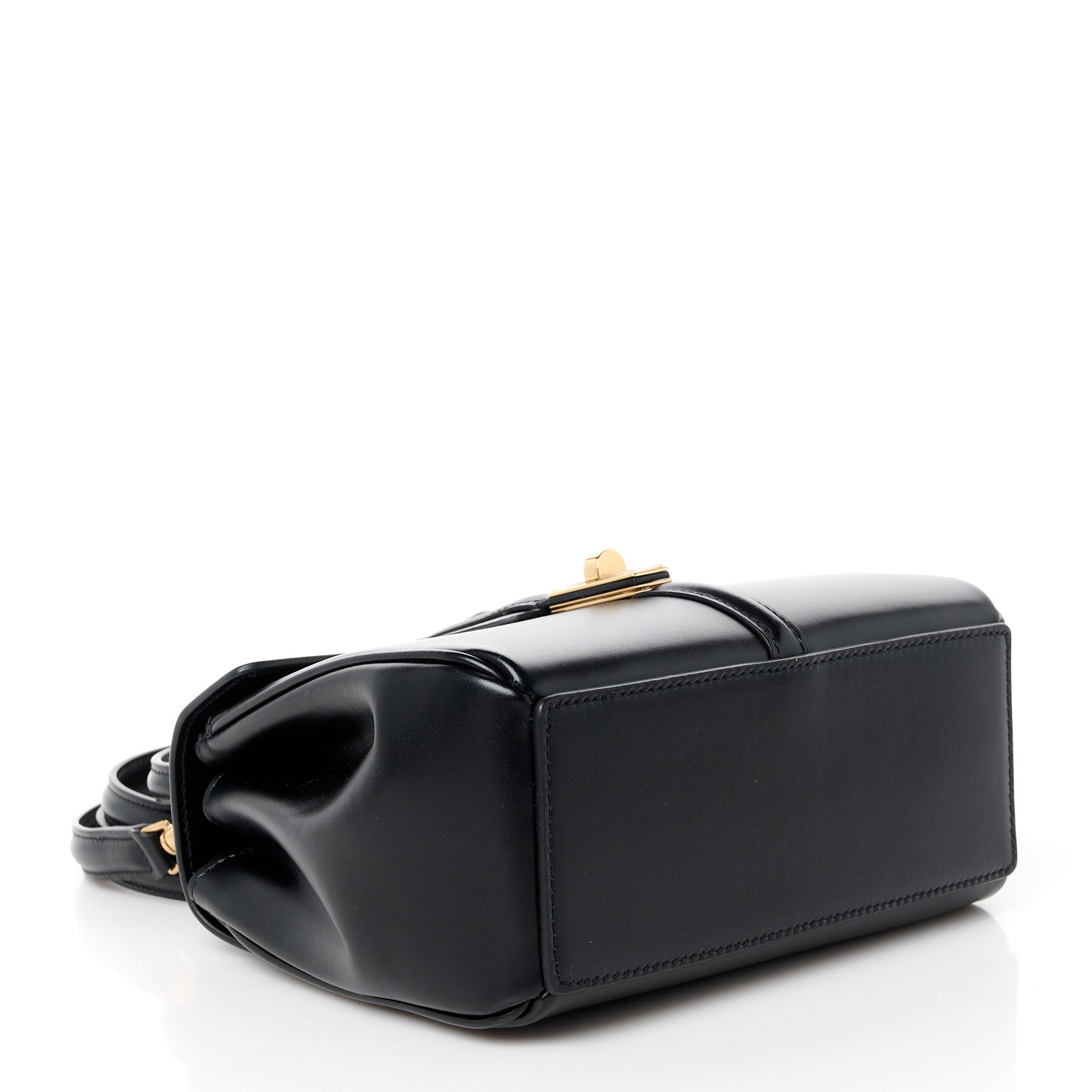 Celine Satinated Calfskin Mini 16 Top Handle Bag Black 4 of 14