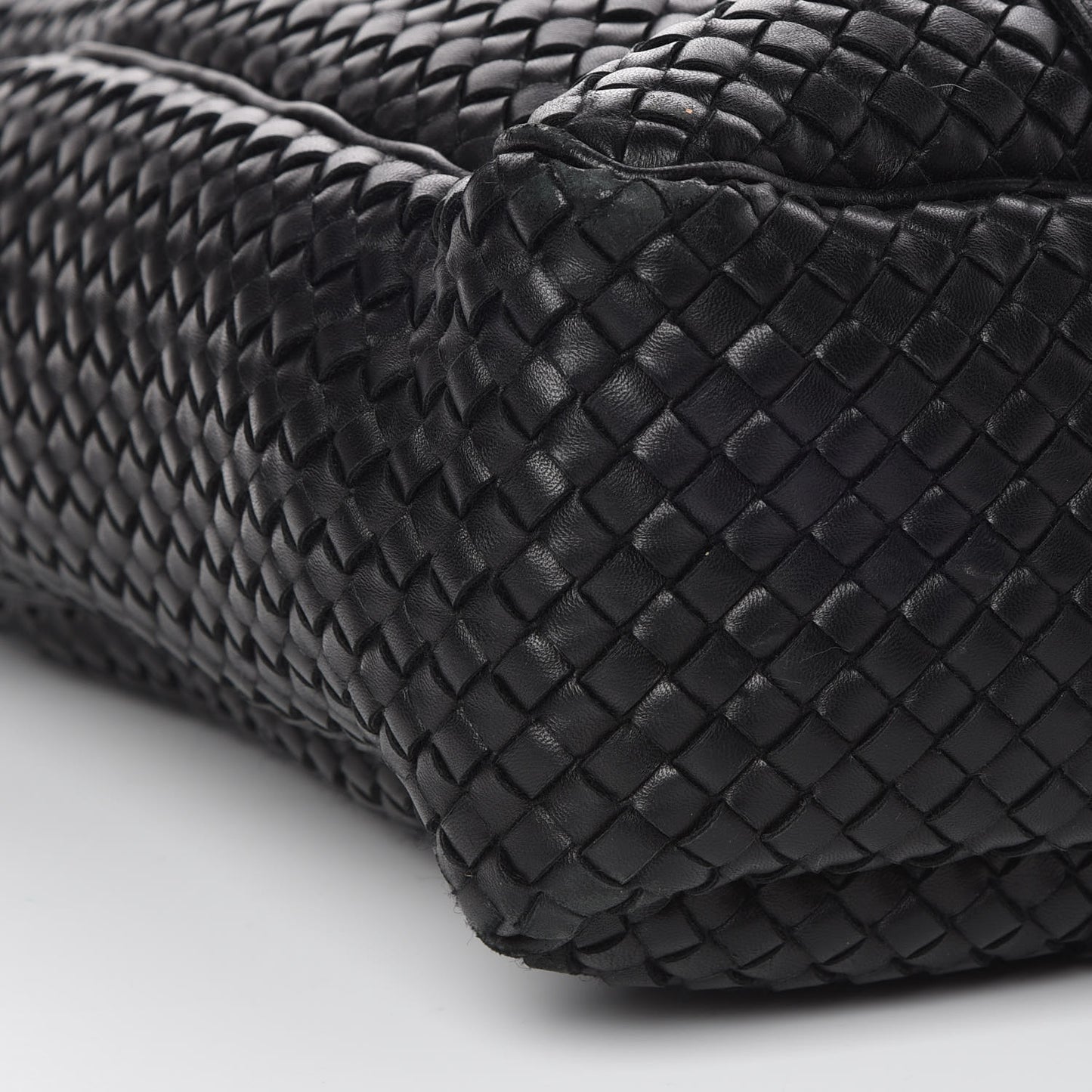 Wool Nappa Intrecciato Tote Black