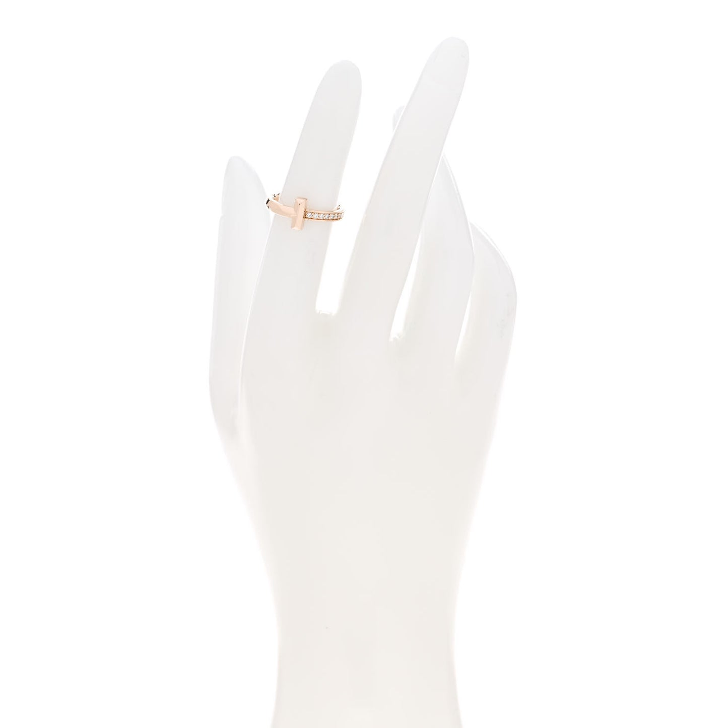 18K Rose Gold Diamond 2.5mm T T1 Ring 50 5.5