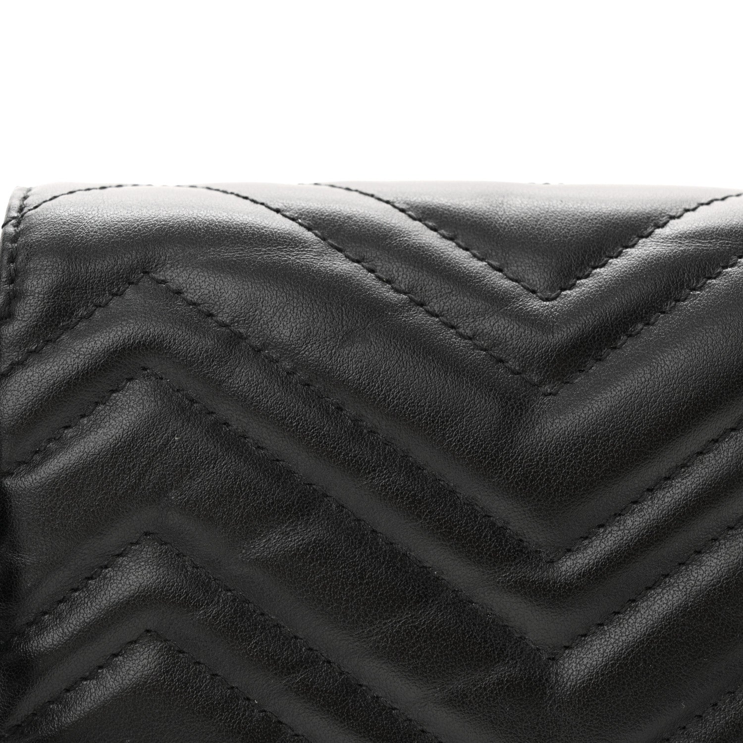 Gucci Calfskin Matelasse Monochrome GG Marmont Chain Belt Bag Black 11 of 13