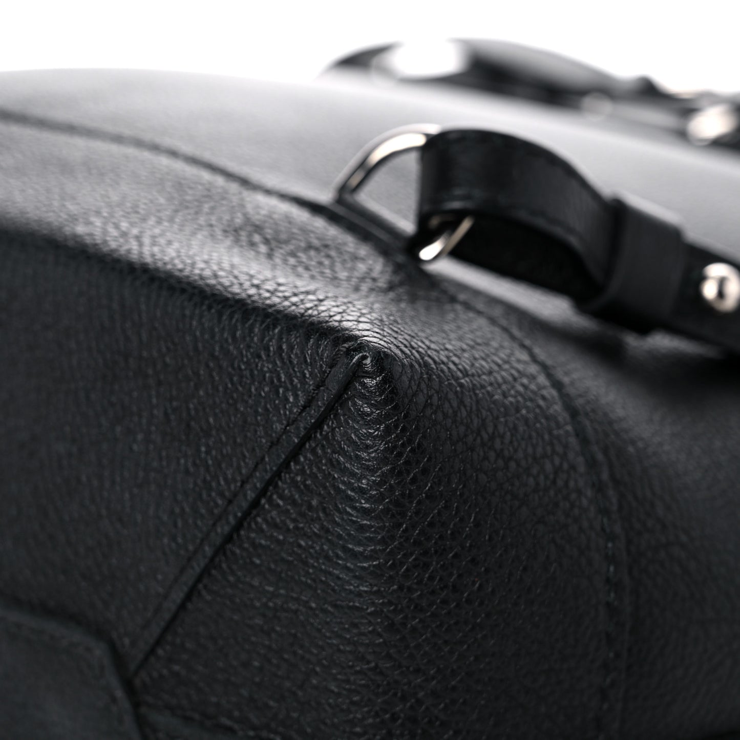 Calfskin Lockme Backpack Black