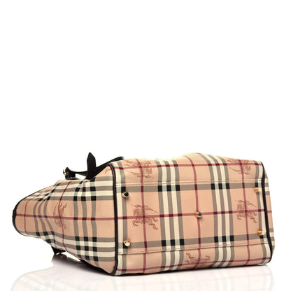 Burberry Haymarket Check Small Canterbury Tote Chocolate 5 of 19