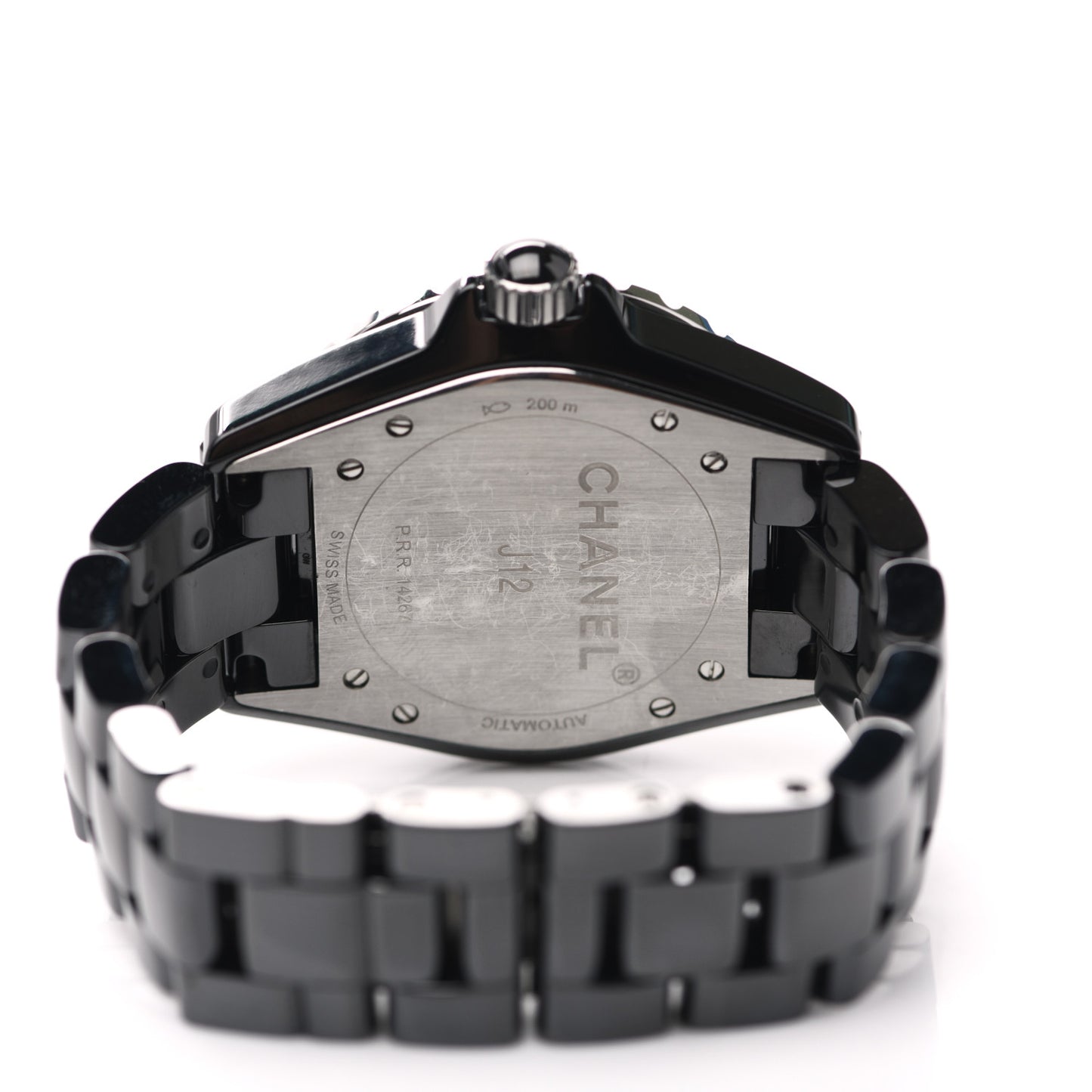 Stainless Steel Ceramic Diamond 38mm J12 Automatic Watch Black