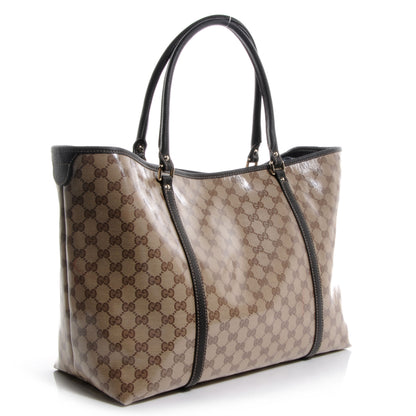 Gucci Crystal Monogram Large Joy Tote Beige Ebony Testa di Moro 3 of 8