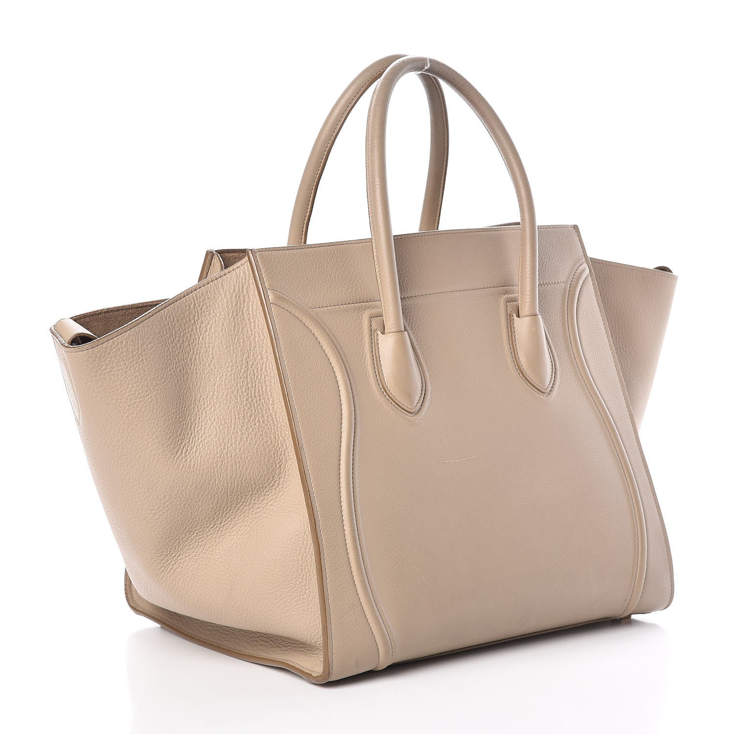 Celine Supple Calfskin Medium Phantom Luggage Beige 3 of 11