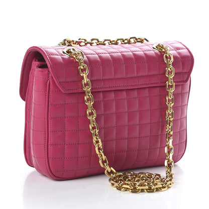 Celine Calfskin Quilted Medium C Bag Pink 3 of 9