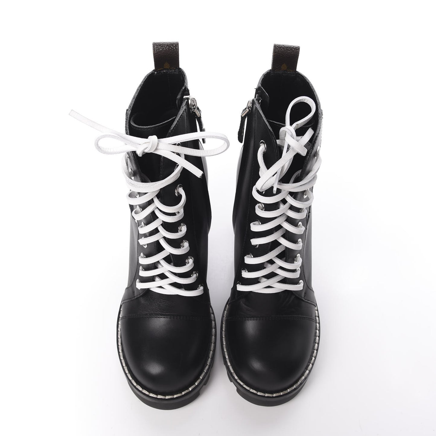 Calfskin Star Trail Ankle Boots 39 Black
