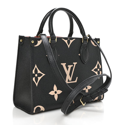 Louis Vuitton Empreinte Monogram Giant Onthego PM Black Beige 3 of 6