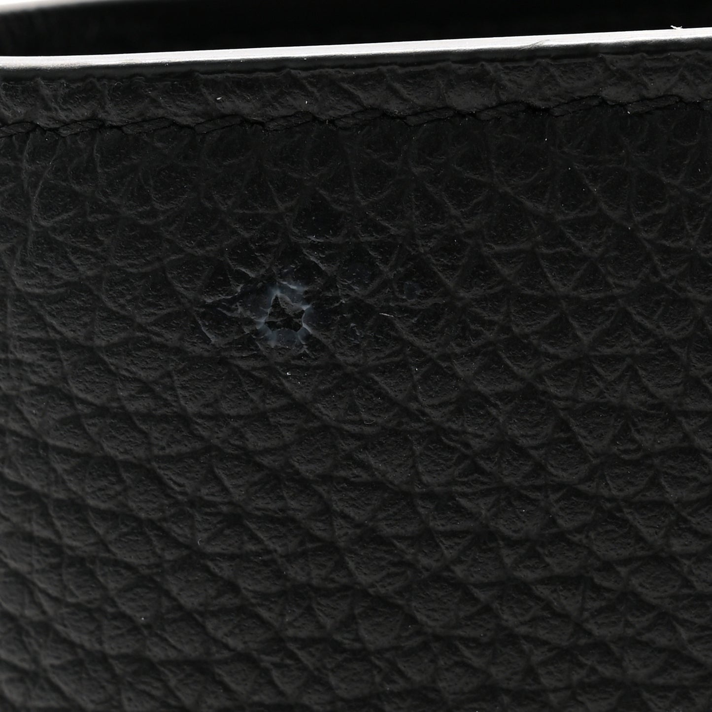 Grained Calfskin CD Icon Bifold Wallet Black
