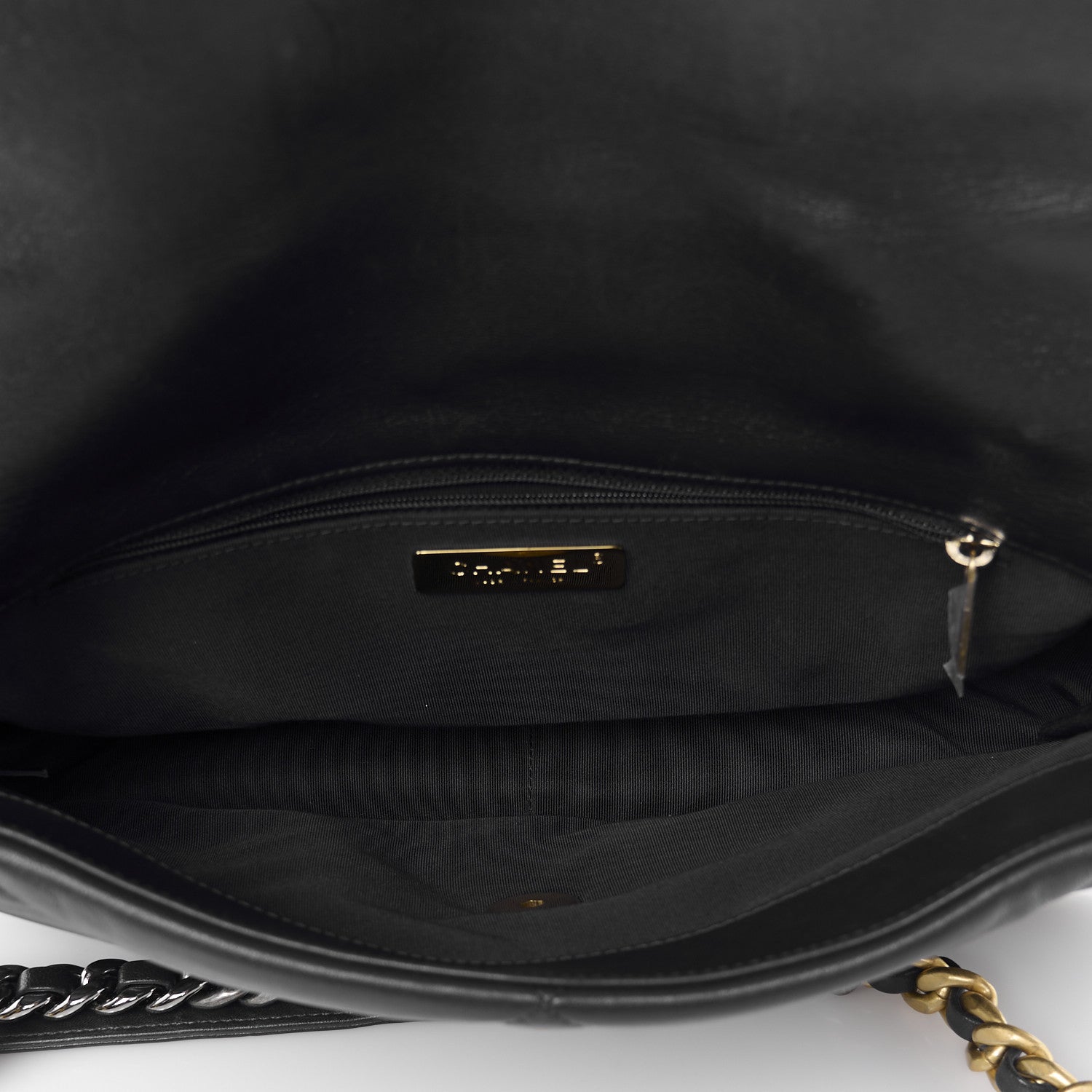 Chanel Lambskin Quilted Large Chanel 19 Flap Navy Blue 5 of 10