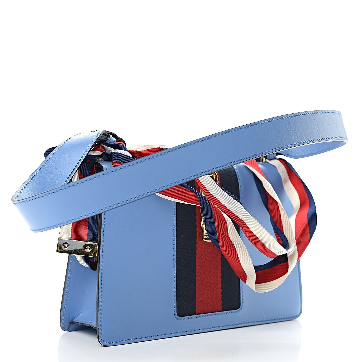 Calfskin Small Sylvie Shoulder Bag Clear Sky Blue