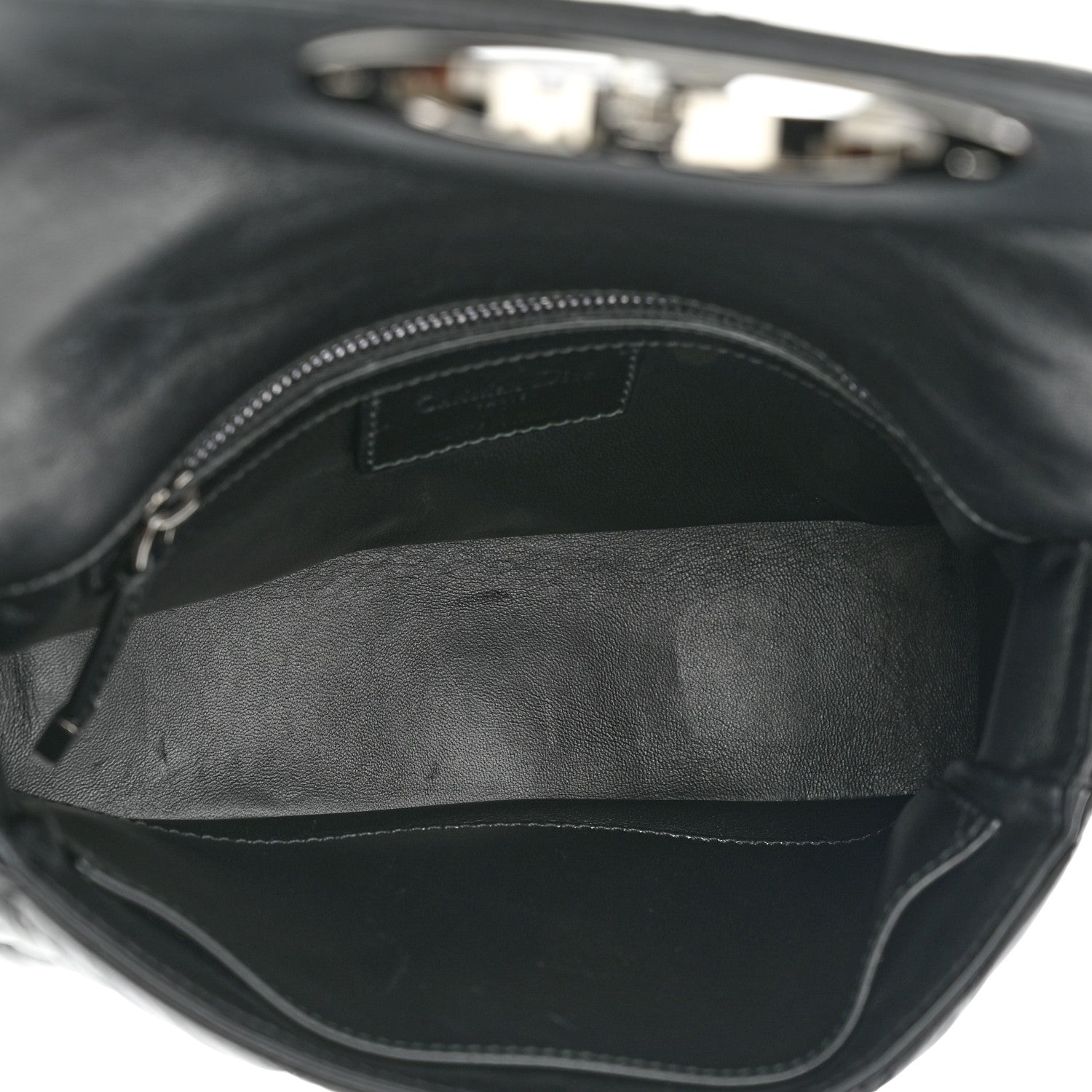 Christian Dior Calfskin Macrocannage Small Caro Bag Black 5 of 10