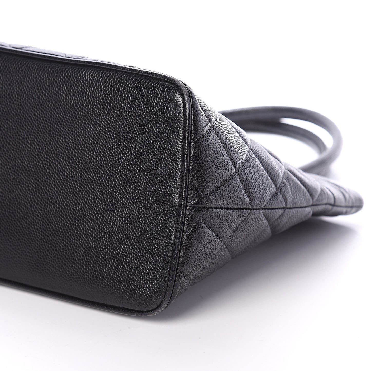 Caviar Quilted Medallion Tote Black