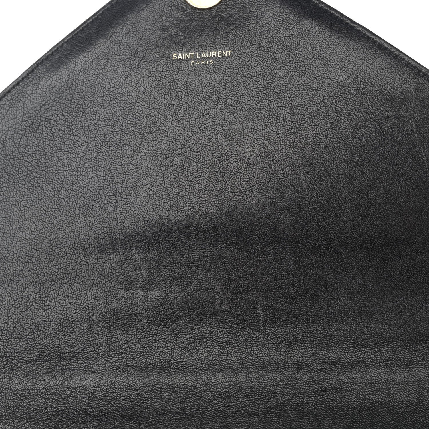 Saint Laurent Sheepskin Matelasse Chevron Monogram Large College Satchel Black 14 of 15