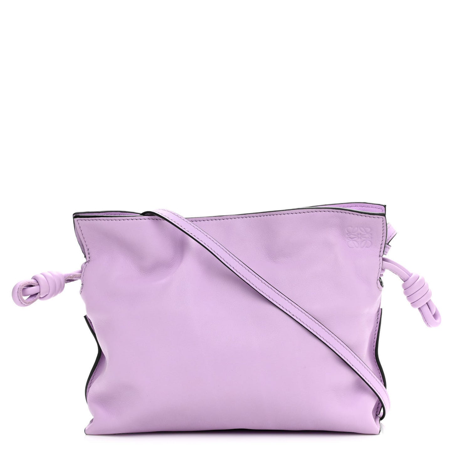 Calfskin Mini Flamenco Knot Clutch Orchid