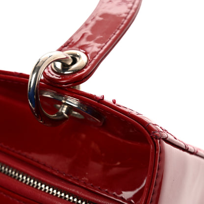 Christian Dior Patent Cannage Medium Lady Dior Red 10 of 10