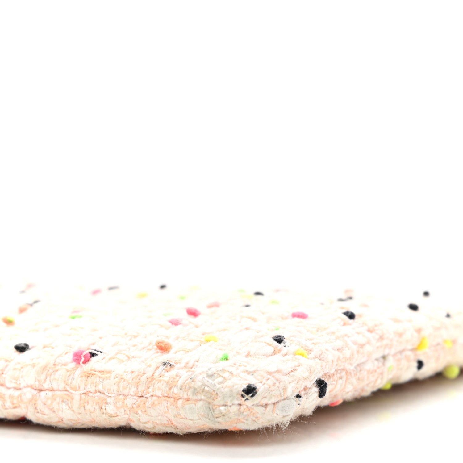 Chanel Tweed Candy Cotton Quilted Medium Cosmetic Pouch Multicolor 9 of 9