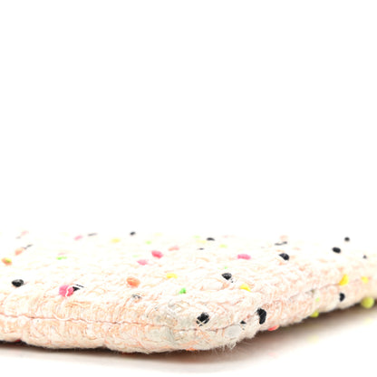 Chanel Tweed Candy Cotton Quilted Medium Cosmetic Pouch Multicolor 9 of 9