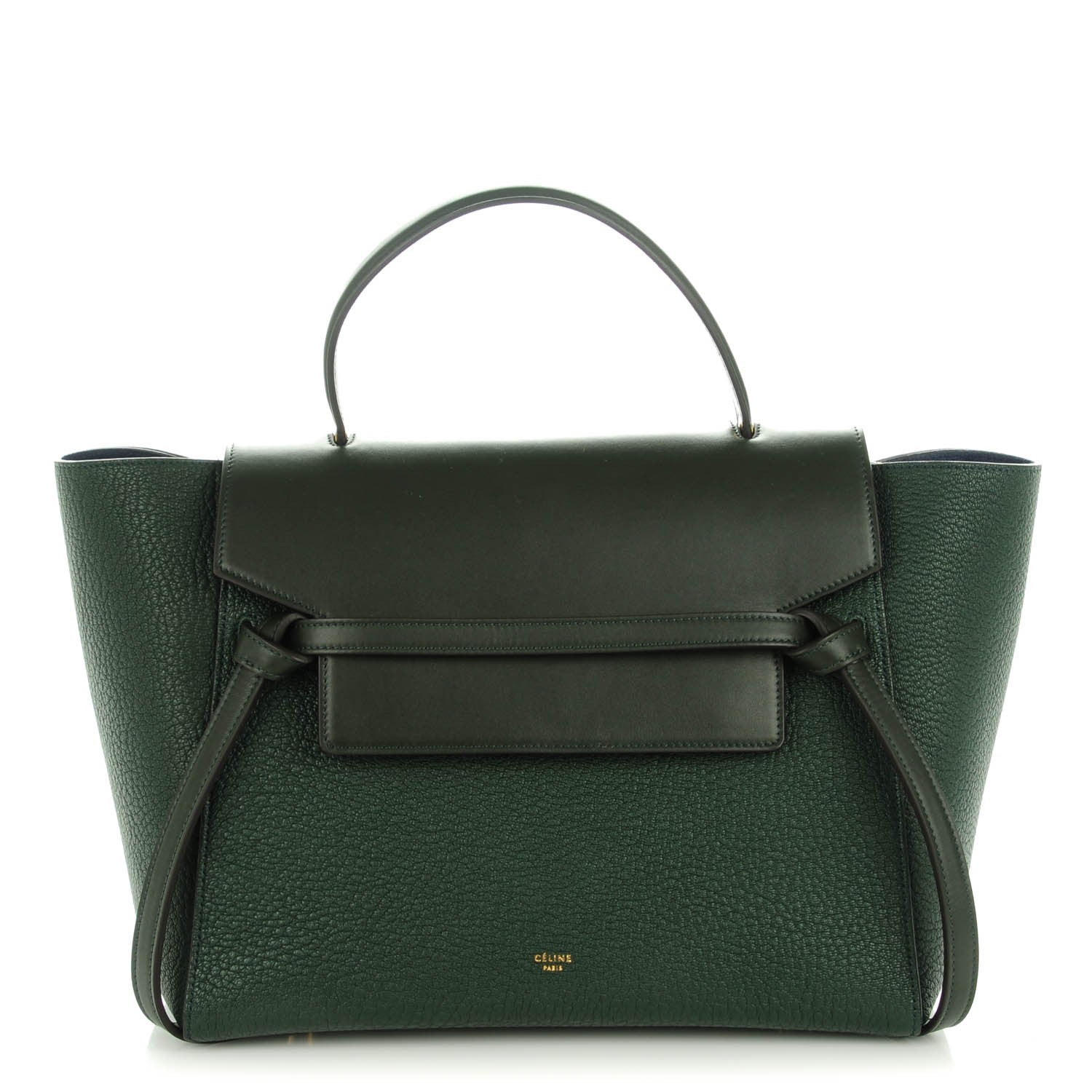 Celine Goatskin Smooth Calfskin Mini Belt Bag Dark Green 1 of 8
