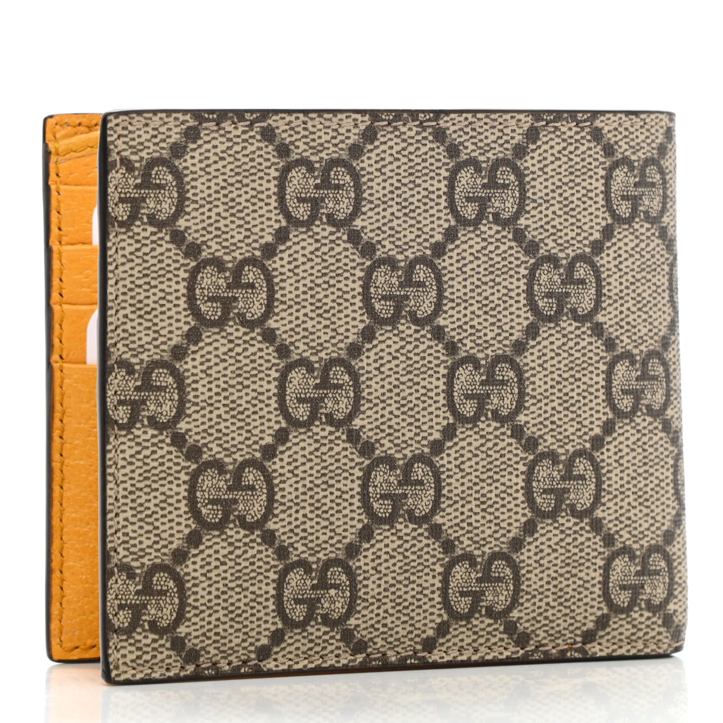 GG Supreme Monogram Neo Vintage Bi-Fold Wallet Beige Crop New Acero