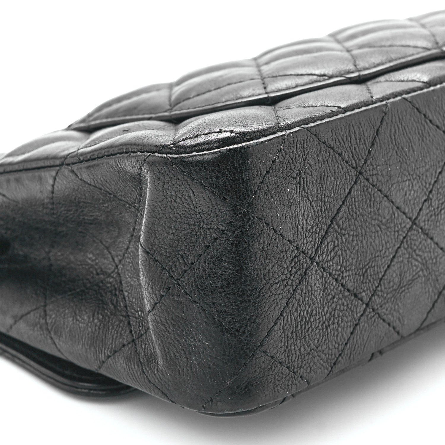 Chanel Crumpled Calfskin Quilted Mini Rectangular Flap So Black 11 of 12