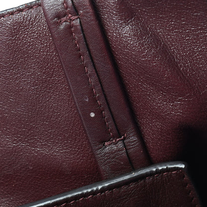 Celine Calfskin Suede Large Phantom Luggage Cabas Burgundy Blue 12 of 13