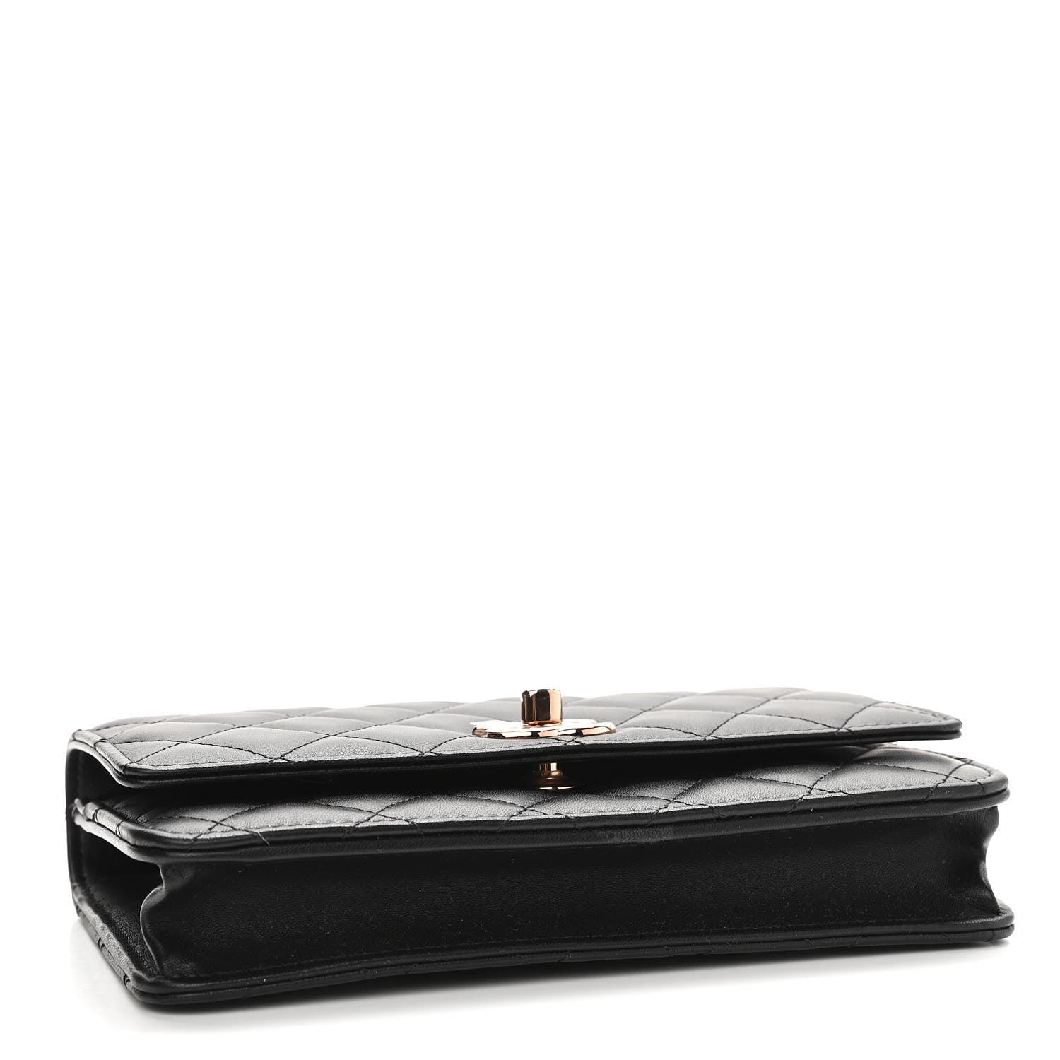 Chanel Lambskin Quilted Trendy CC Wallet On Chain WOC Black 4 of 12