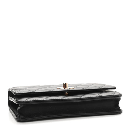Chanel Lambskin Quilted Trendy CC Wallet On Chain WOC Black 4 of 12