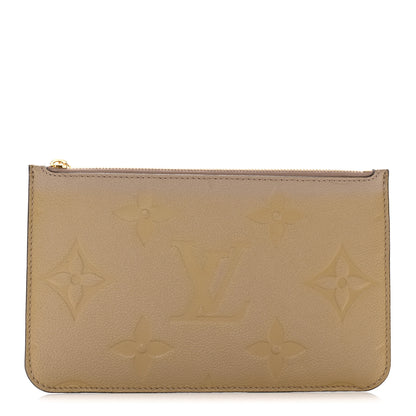 Louis Vuitton Empreinte Monogram Giant Neverfull MM Pochette Tourterelle 1 of 8