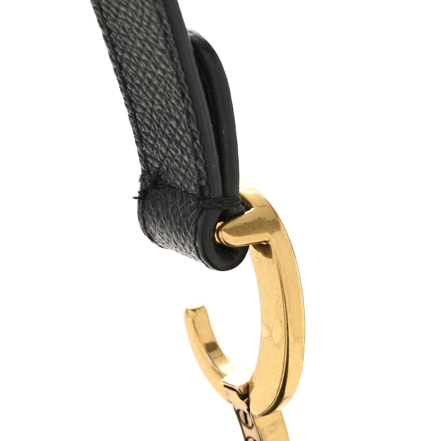 Christian Dior Grained Calfskin Mini Saddle Bag With Strap Black 12 of 13