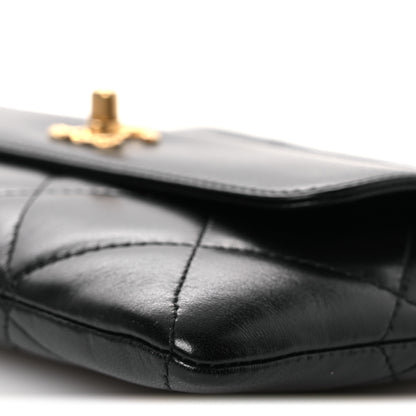 Chanel Lambskin Quilted Clutch Mini Flap Bag Black 10 of 12
