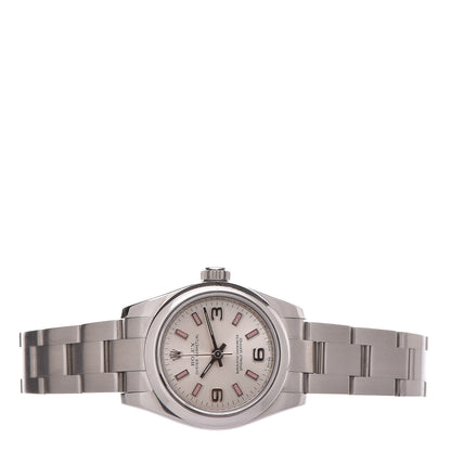 Rolex Stainless Steel 26mm Oyster Perpetual Watch Pink Index 176200 3 of 6