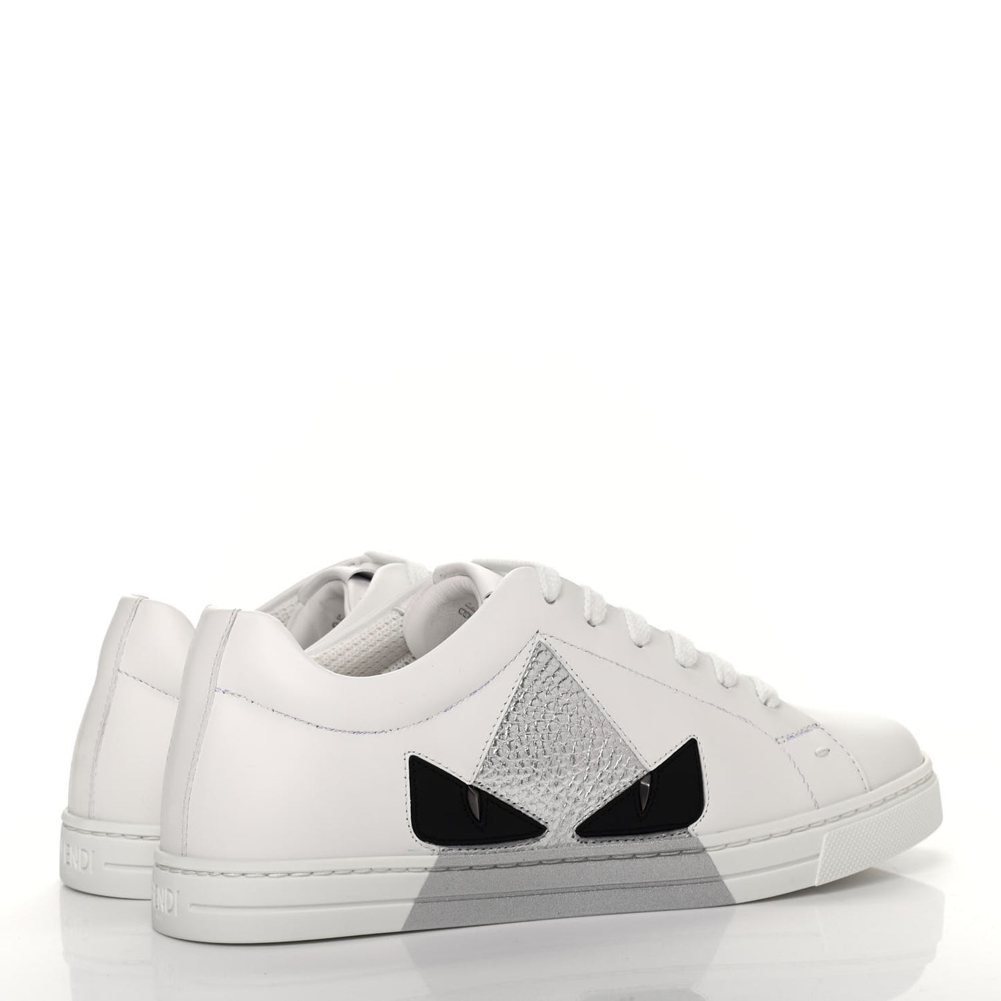 Calfskin Bugs Low Top Sneakers 36 White
