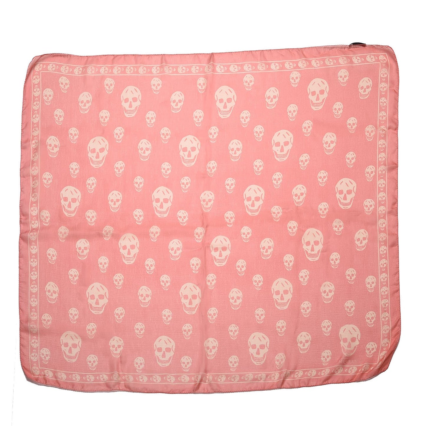 Silk Chiffon Skull Scarf Pink