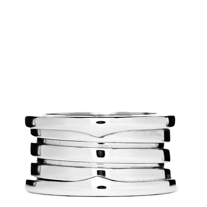 Bulgari 18K White Gold B.Zero1 Four-Band Ring 54 6.75 1 of 7