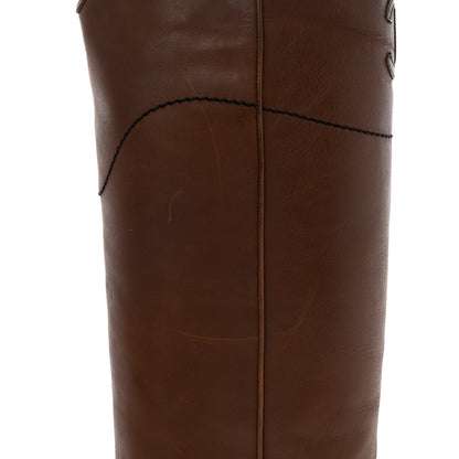 Chanel Calfskin Ascot Knee High CC Boots 36.5 Light Brown 10 of 15