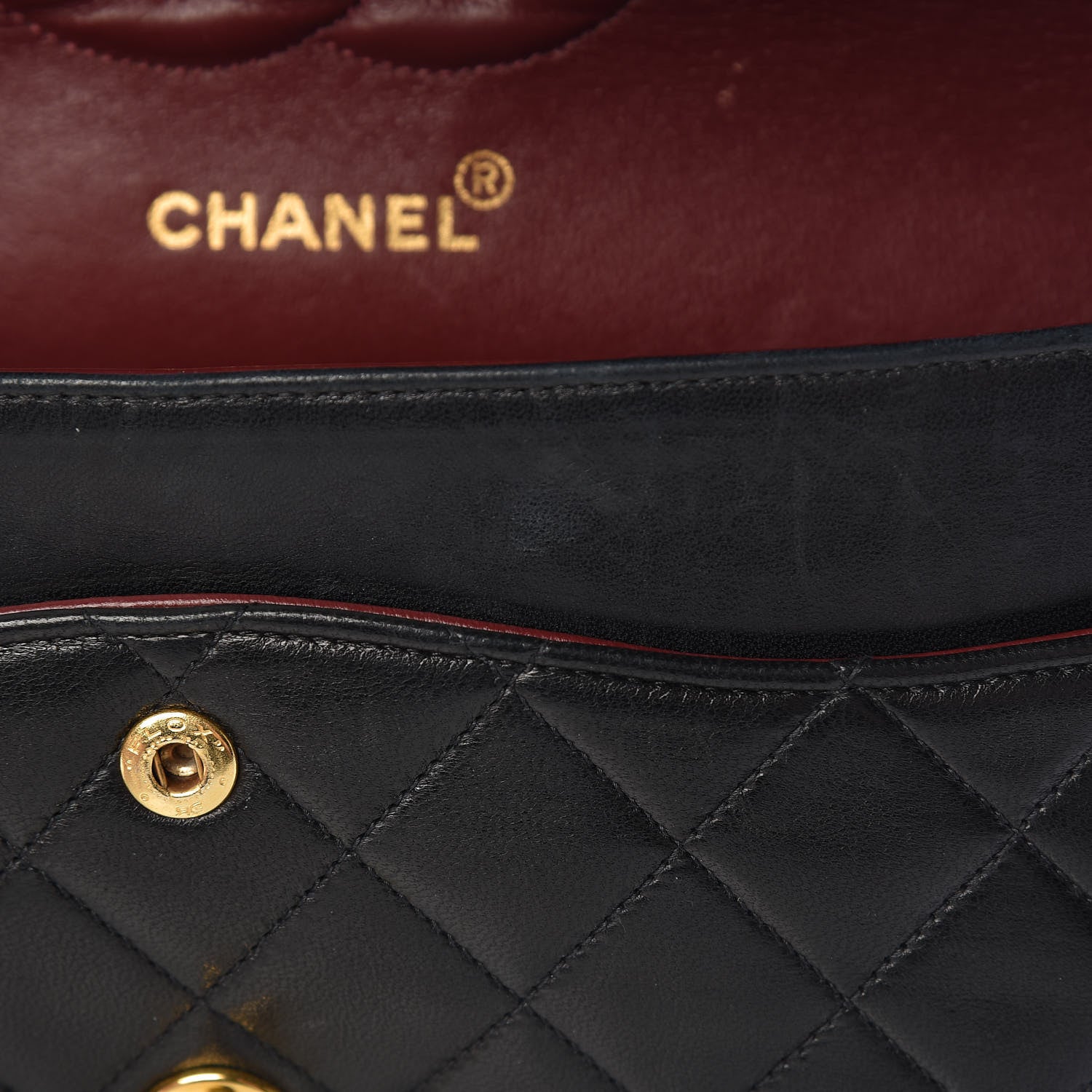 Chanel Lambskin Quilted Medium Double Flap Black 16 of 19