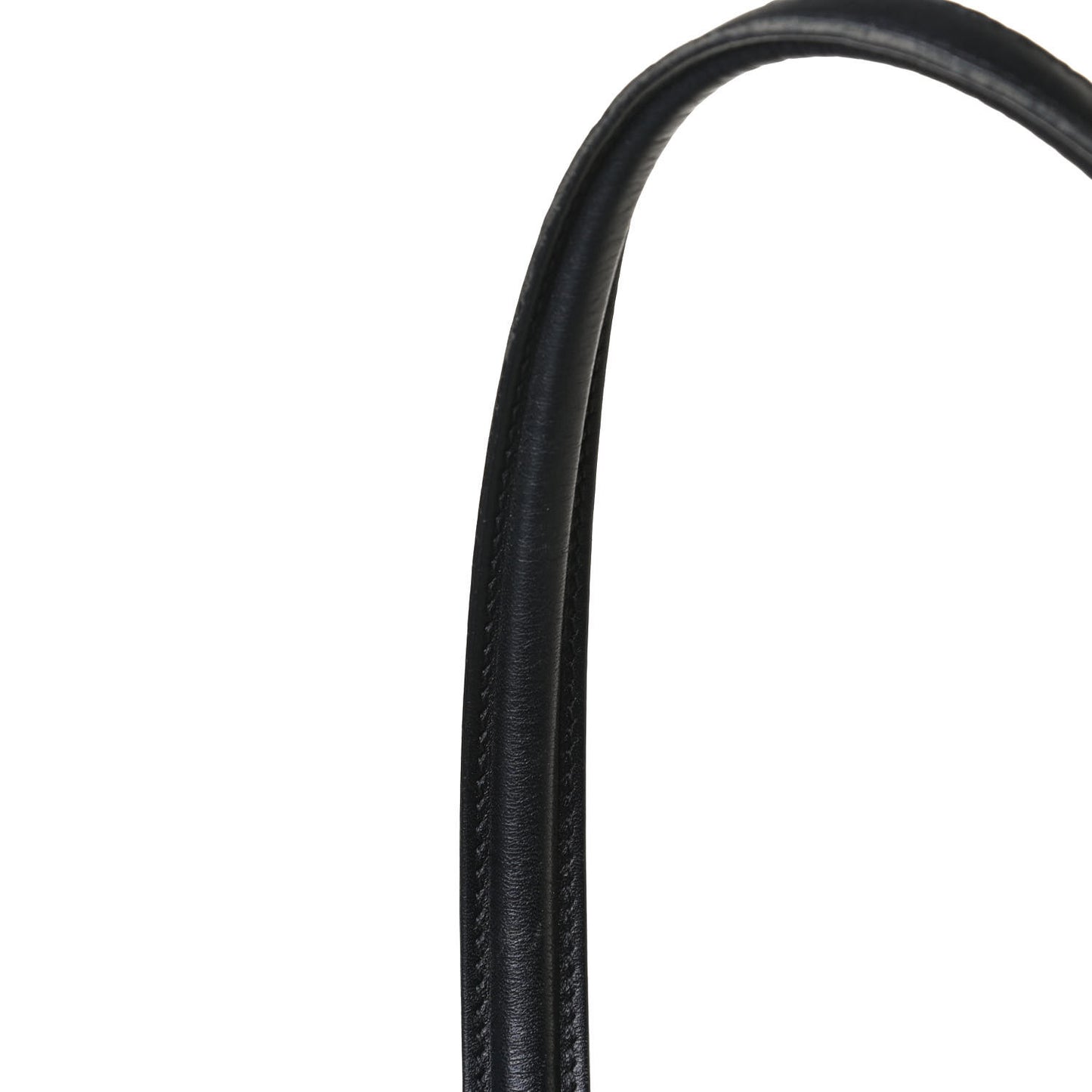 Calfskin Large Studded Padlock Zip Around Tote Black White