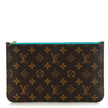 Louis Vuitton Monogram Neverfull MM GM Pochette Turquoise 1 of 7