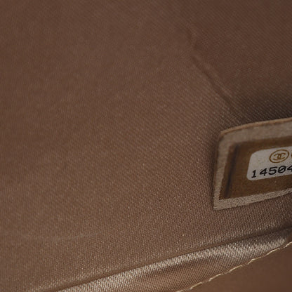 Chanel Patent Calfskin Quilted Brilliant East West Flap Clutch Beige 7 of 8