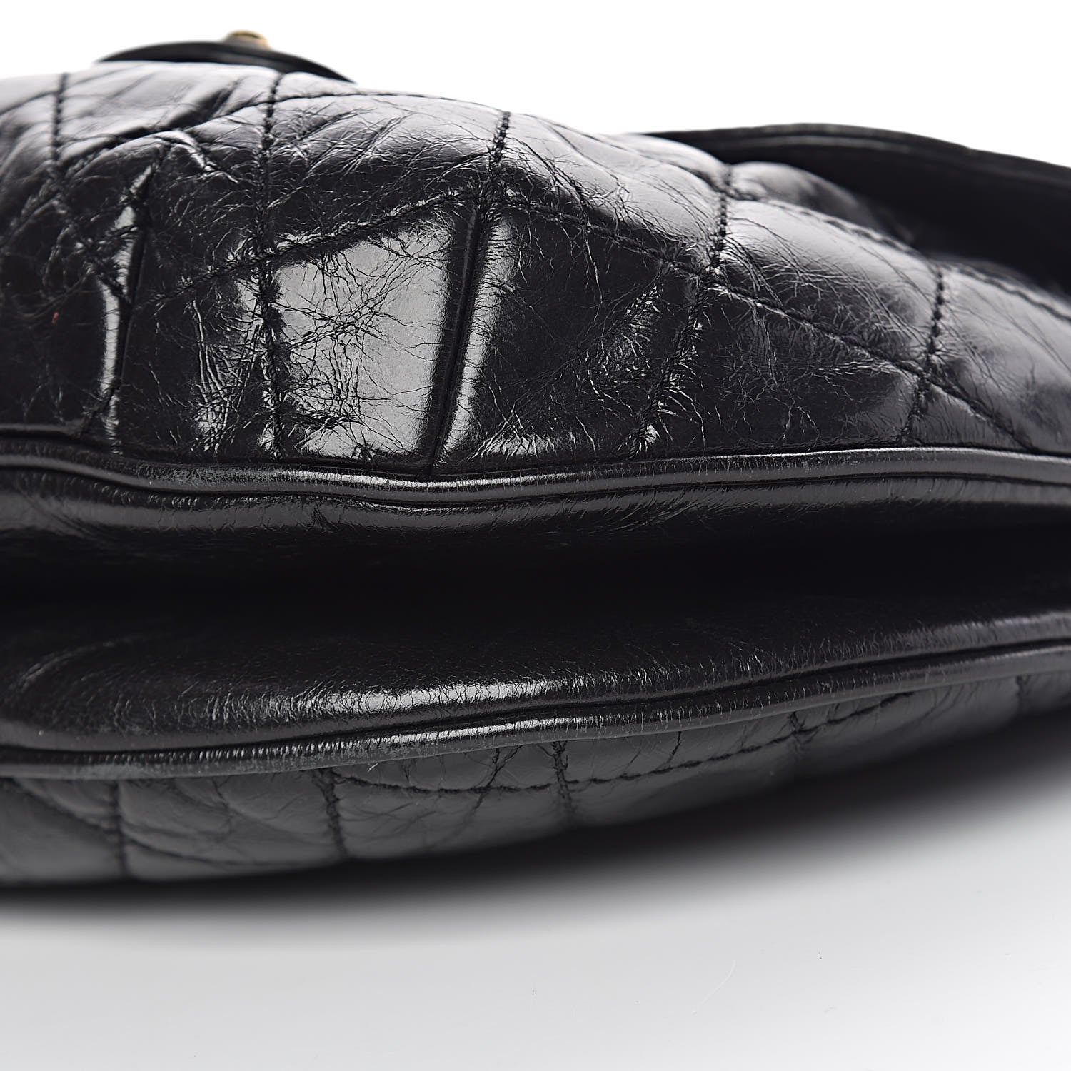 Chanel Glazed Calfskin Quilted Medium Bubble CC Flap Black 12 of 12