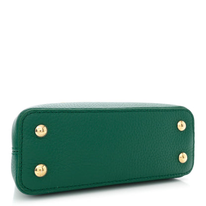 Louis Vuitton Taurillon Embellished Flower Crown Mini Capucines Green 4 of 9