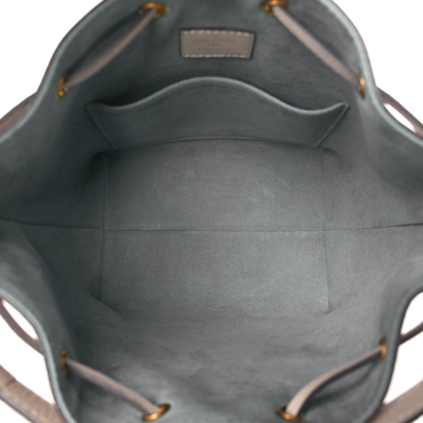 Calfskin Lockme Bucket MM Greige