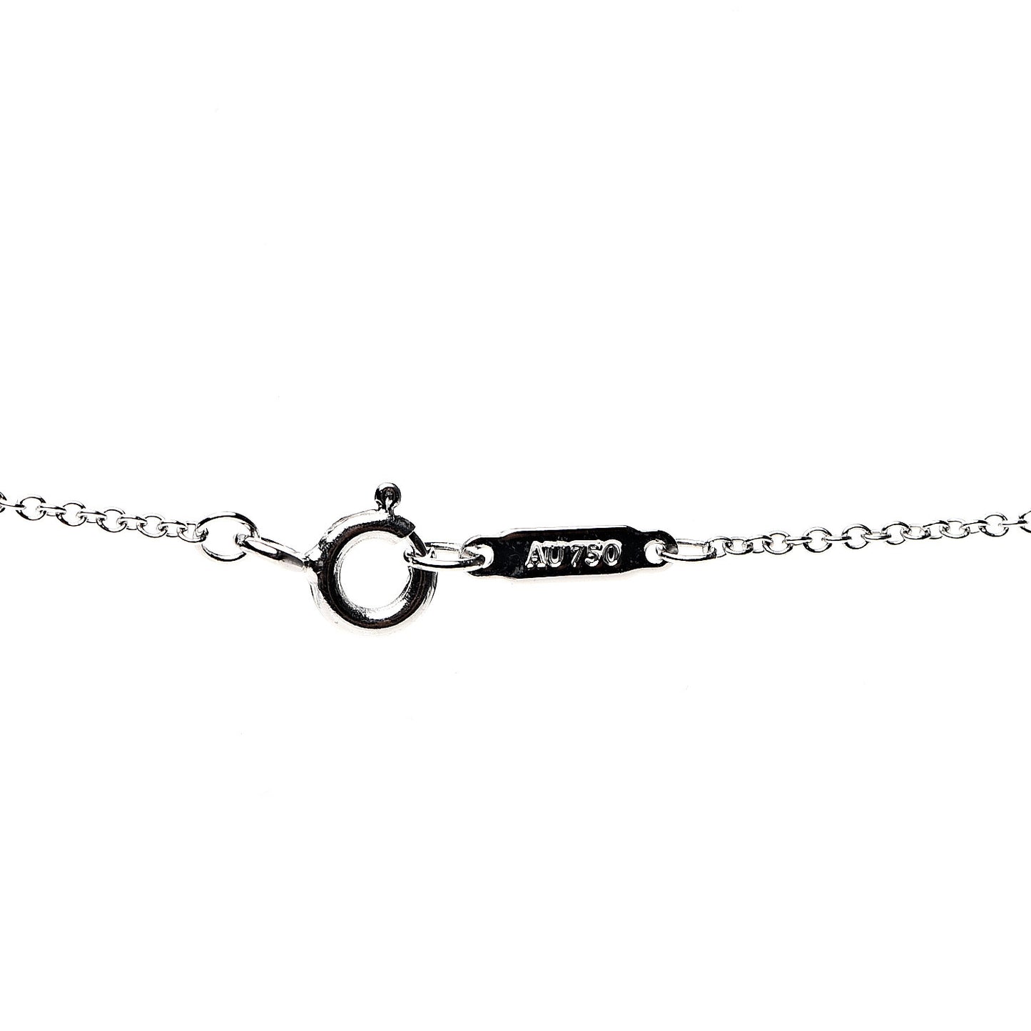18K White Gold Diamond 1837 Triple Interlocking Circles Pendant Necklace
