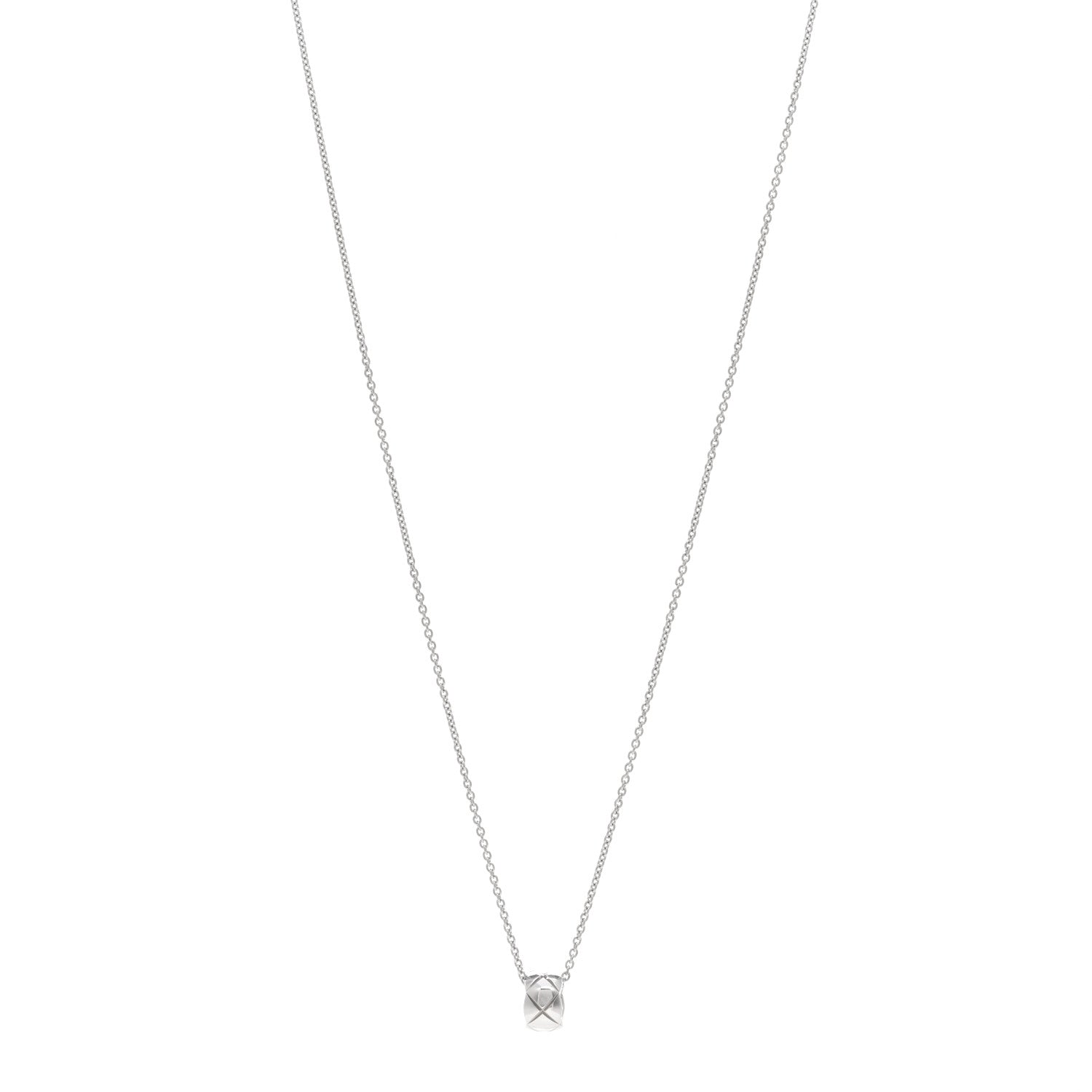 Chanel 18K White Gold Coco Crush Pendant Necklace 1 of 4