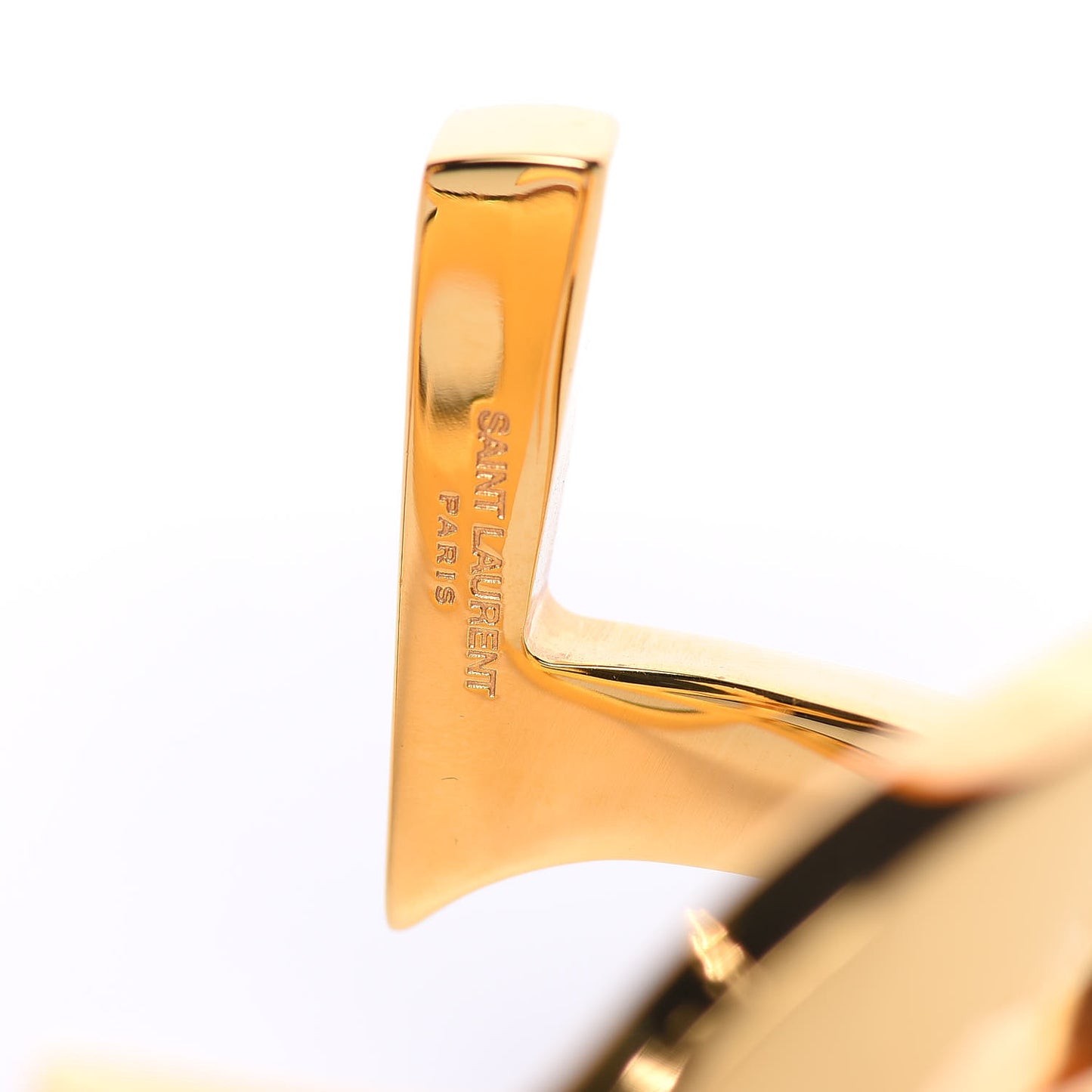 Brass Monogram Medium Cuff Bracelet Gold