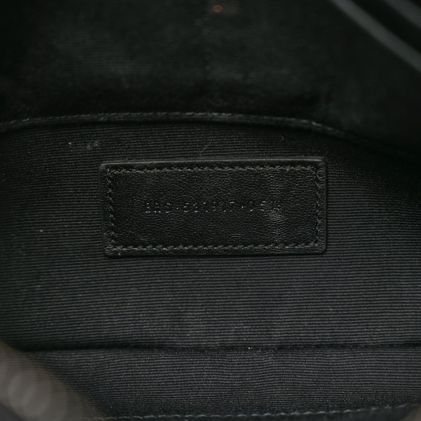 Calfskin Crocodile Embossed Monogram Zip Pouch Black